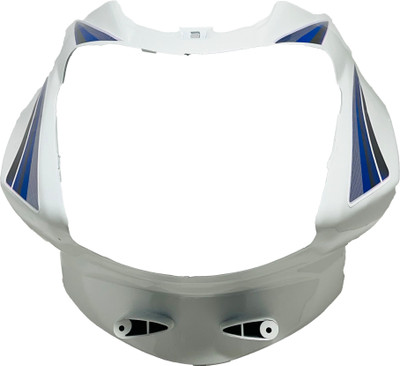 SHREE TVS WHITE BLUE STICKER HEADLIGHT VISOR Bike Headlight Visor