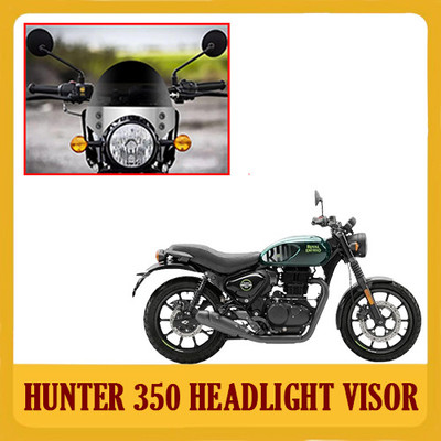 DAZZRIDE DZRD-DX Hunter 350 Unbreakable Headlight Chrome Visor Windshield Wind Deflector Bike Headlight Visor