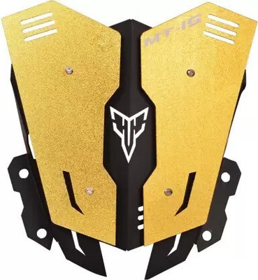 Alleykat Yamaha MT15 Metal Visor Glass for Yamaha MT15 Made with mild Steel(Yellow) Bike Headlight Visor