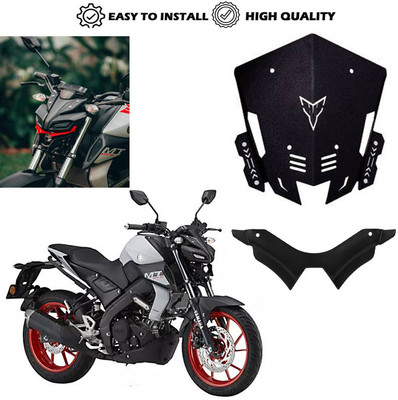 Muttfy Combo Visor Winglet for MT 15 Bike Fairing Kit Bike Headlight Visor