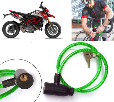 AUTO PEARL Heavy Duty Braided Steel Wires Cable Bike Lock Compatible with Hypermotard 939 Cable Lock(Multicolor)