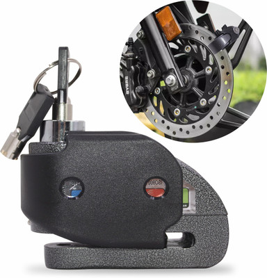 SMOXY Motorcycle Alarm Lock Waterproof 110dB Heavy Duty Anti-Theft Alarm Wheel Disc Bike Alarm Disc Lock With Fitting Disc Lock(Black)