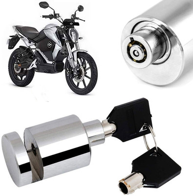 AUTO PEARL Heavy Duty Anti Theft Motorcycle Chrome Stainless Steel Disc Brake Lock-351 Disc Lock(Silver)