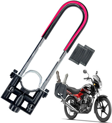Generox Security Lock for YBR 100 Heavy Duty Red and Black YBR 100 U Lock(Black, Red)