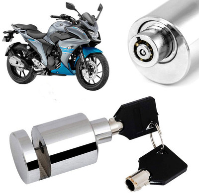 AUTO PEARL Heavy Duty Anti Theft Motorcycle Chrome Stainless Steel Disc Brake Lock-482 Disc Lock(Silver)