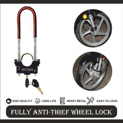 SHOWRIDE Bike Front Shocker Lock Wheel Lock SHW- High Quality Front Wheel,Shocker Lock With 2 Keys Wheel Lock(Black)