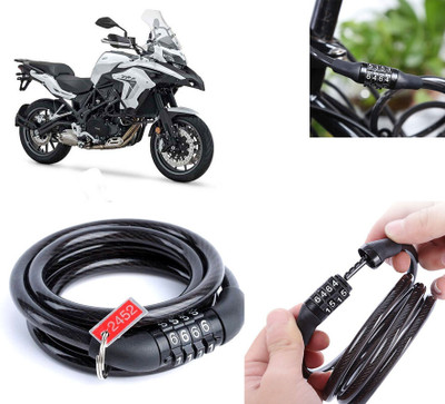 AUTO PEARL Multipurpose Heavy Duty, Security Number Lock for TRK 502 Number Chain Cable Lock for Bikes, Bicycle, Helmet, Luggage_519 Combination Lock(Black)
