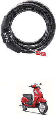 LOVMOTO universal 4 Digit Anti-Theft Protection Bike Cable Locks FOR Acc-es-s SE universal 4 Digit Anti-Theft Protection Bike Cable Locks FOR Acc-es-s SE Cable Lock(Multicolor)