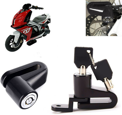 AUTO PEARL Anti Theft Heavy Duty Security Disc Lock for Electric Creon BS6 Dsic Lock_657 Disc Lock(Black)