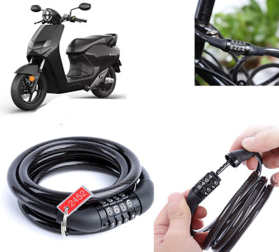 AUTO PEARL Multipurpose Heavy Duty, Security Number Lock for Infinity E1 Number Chain Cable Lock for Bikes, Bicycle, Helmet, Luggage_531 Combination Lock(Black)