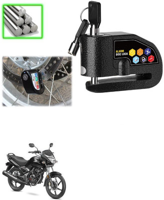 Qiisx Disc Alarm Lock Motorcycle Alarm Lock 110db Heavy Duty for Honda CB Unicorn 150 Disc Lock(Black)