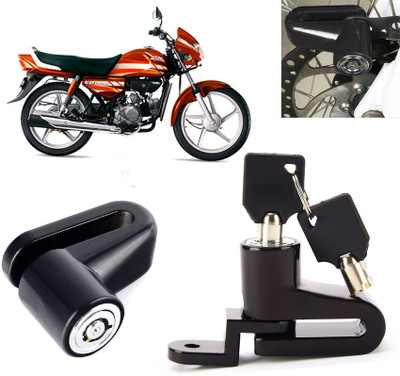 AUTO PEARL Disc Brake Lock, Anti Theft Heavy Duty Security Disc Lock for HF Deluxe Dsic Lock_240 Disc Lock(Black)