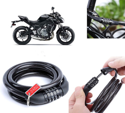 AUTO PEARL Multipurpose Heavy Duty, Security Number Lock for Z650 Number Chain Cable Lock for Bikes, Bicycle, Helmet, Luggage_857 Combination Lock(Black)