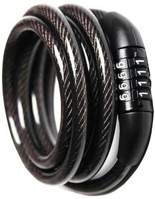 THE MORNING PLAY Combination Numeric Cable Lock 30 inch Combination Lock, Cable Lock(Black)