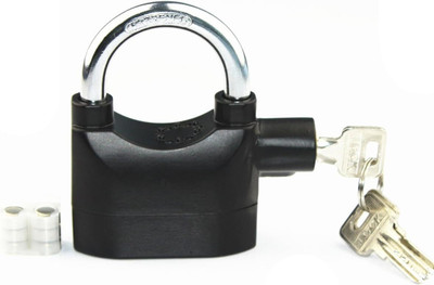 KYMIO Alarmlock Anti-Theft Security Alarm Padlock Safety Lock Wheel Lock(Black)