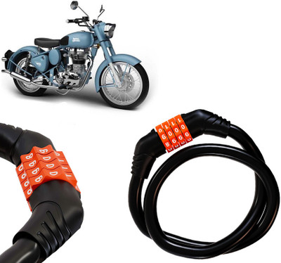 AUTO PEARL Multipurpose 4 Digit Security Anti-Theft Lock for Squadron Blue 4 Digits Number Lock for Bikes, Cycle, Helmet, Luggage Lock_202 Combination Lock(Black, Orange)