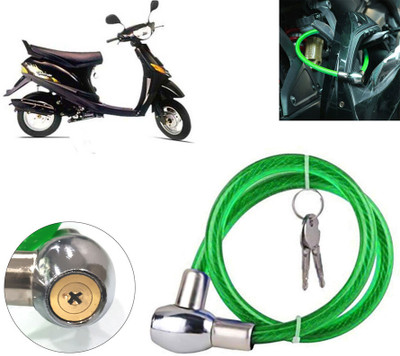 AUTO PEARL Multipurpose Heavy Duty, Goti Lock for Spirit Cable Key Lock for Bikes, Bicycle, Helmet, Luggage_004 Chain Lock(Green)