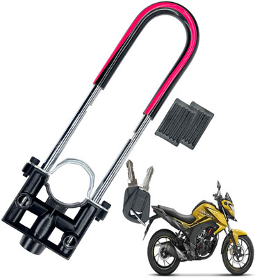 Generox Security Lock for CB Heavy Duty Red and Black CB U Lock(Black, Red)