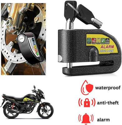 ENEMYT DISK ALARM LOCK Motorcycle Alarm Lock Anti-Theft Alarm Wheel Disc Brake For SP 125 Disc Lock(Black)
