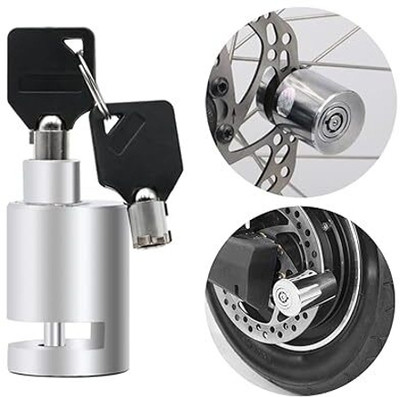Spotview Anti Theft Disc Lock | High Quality Material | Keyless Locking | Waterproof Motorcycle Bicycle Disk Lock 07865 Disc Lock Disc Lock(Silver)