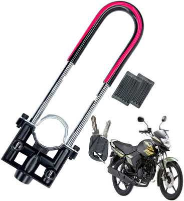 Generox Security Lock for Saluto 125 Heavy Duty Red and Black Saluto 125 U Lock(Black, Red)