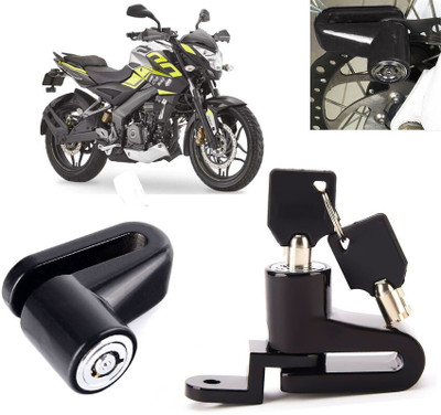 AUTO PEARL Anti Theft Heavy Duty Security Disc Lock for Pulsar 200 NS DTS-i Dsic Lock_077 Disc Lock(Black)