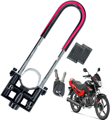 Generox security lock for Glamour Fi Heavy Duty Red and Black Glamour Fi U Lock(Black, Red)