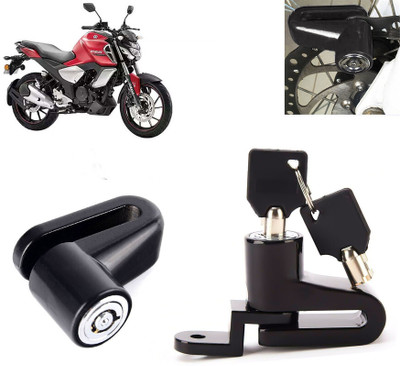 AUTO PEARL Anti Theft Heavy Duty Security Disc Lock for FZ S V3 Dsic Lock_778 Disc Lock(Black)