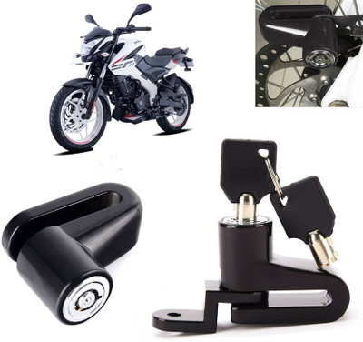 AUTO PEARL Disc Brake Lock, Anti Theft Heavy Duty Security Disc Lock for Pulsar NS 200 Dsic Lock_090 Disc Lock(Black)