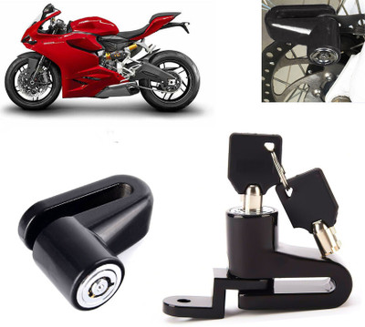 AUTO PEARL Disc Brake Lock, Anti Theft Heavy Duty Security Disc Lock for 899 Panigale Dsic Lock_143 Disc Lock(Black)