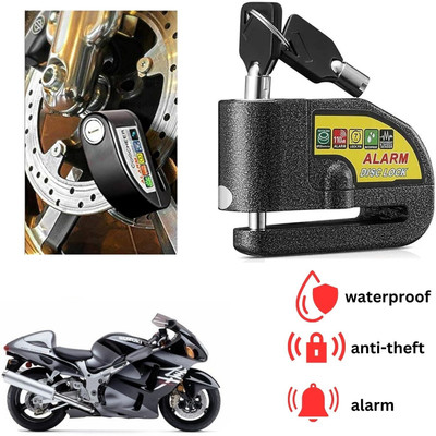 ENEMYT DISK ALARM LOCK Motorcycle Alarm Lock Anti-Theft Alarm Wheel Disc Brake For GSX R1300 Hayabusa Disc Lock(Black)