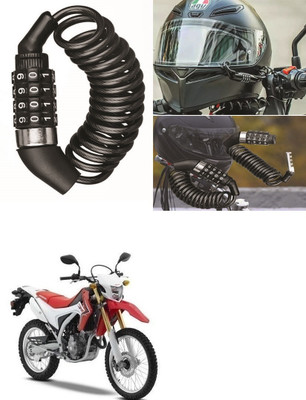 ENEMYT Multi-functional 4 Digit Combination Helmet Lock For CRF 250 L Combination Lock(Black)