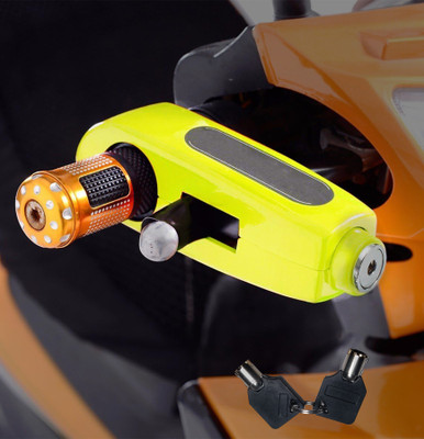 subton Cycle lock Scooty Lock Brake Lock Clutch Lock Bike Lock with Anti Theft Alarm & 2 Keys |All 2 Wheelers Scooty Bike Compatible Disc Lock(Multicolor)