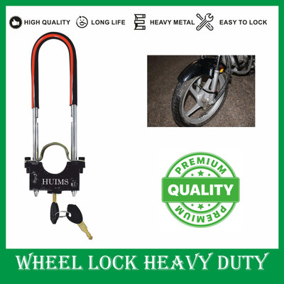 Allowing Bike Front Shocker Lock Wheel Lock AWG- Premium Quality Front Wheel,Shocker Lock With 2 Hi-Tech Keys Wheel Lock(Black)