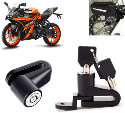 AUTO PEARL Disc Brake Lock, Anti Theft Heavy Duty Security Disc Lock for RC 125 Dsic Lock_469 Disc Lock(Black)
