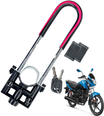 Generox Security Lock for Splender iSMART Heavy Duty Red and Black Splender iSMART U Lock(Black, Red)