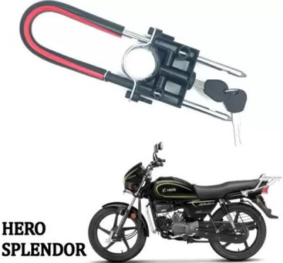 AutoGnix Bike Front Shocker Lock Wheel Lock Computerised Wave Key Bike Front Shocker Lock Wheel Lock Hero Splendor All Model Wheel Lock(Black)