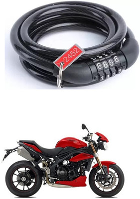 E-Shoppe Bike Number Smart Lock For Speed Triple ABS Quick Release Lock(Black)