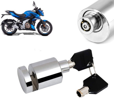 AUTO PEARL Heavy Duty Anti Theft Motorcycle Chrome Stainless Steel Disc Brake Lock-057 Disc Lock(Silver)