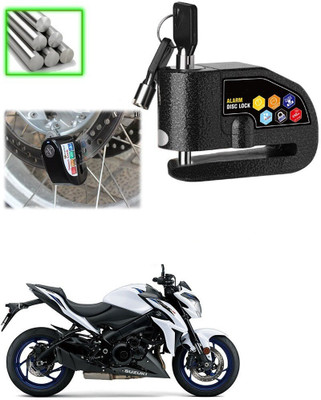 Qiisx Disc Alarm Lock DAZ Motorcycle Alarm Lock 110db Heavy Duty Anti-Theft Alarm for Suzuki GSX S1000 Disc Lock(Black)