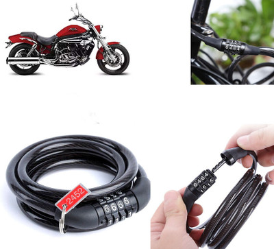 AUTO PEARL Multipurpose Heavy Duty, Security Number Lock for Aquila Pro 650 Number Chain Cable Lock for Bikes, Bicycle, Helmet, Luggage_791 Combination Lock(Black)