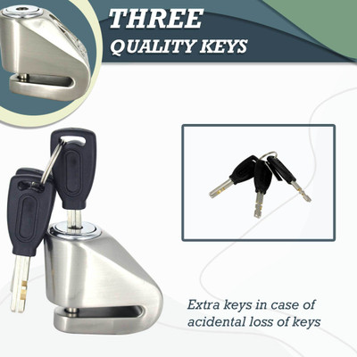 SHOWRIDE Universal Bike DISC LOOK SHW-68 Disk Lock Heavy Stainless Steel Disc Break Security Disc Lock(Silver)