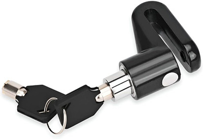 Philomena Solid Cast Metal Motorcycle Disc Brake Lock with 2 Keys (Black) Disc Lock(Black)
