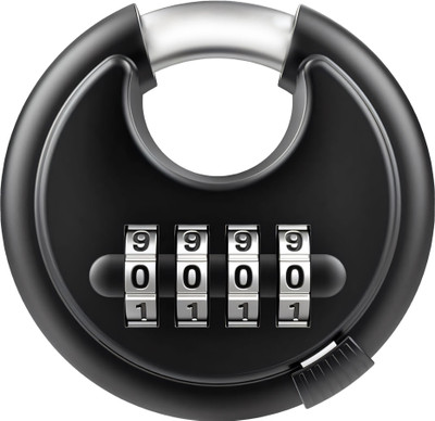 MIORAH 4 Digit Combination Lock Heavy Duty Keyless Number Padlock for Door & Gate MH_NUM Combination Lock(Black)