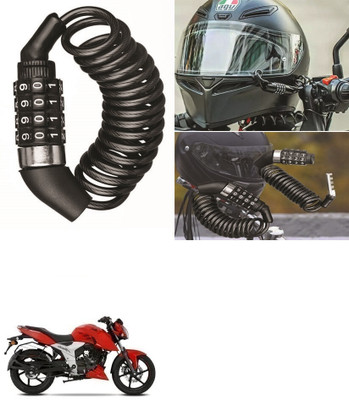 ENEMYT Multi-functional 4 Digit Combination Helmet Lock For Apache RTR 160 4V Combination Lock(Black)