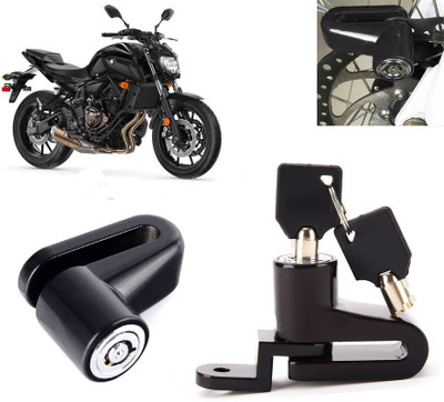 AUTO PEARL Anti Theft Heavy Duty Security Disc Lock for MT 07 BS6 Dsic Lock_804 Disc Lock(Black)