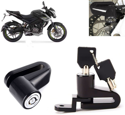 AUTO PEARL Anti Theft Heavy Duty Security Disc Lock for Pulsar 200NS FI BS6 Dsic Lock_079 Disc Lock(Black)