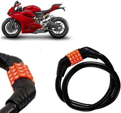 AutoGnix Multipurpose 4 Digit Security Anti-Theft Lock (Orange) for 899 Panigale Multipurpose 4 Digit Security Anti-Theft Lock (Orange) for 899 Panigale Combination Lock(Black, Orange)