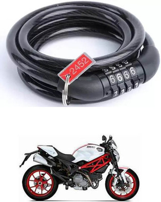 E-Shoppe Bike Number Smart Lock For Monster 796 S2R Quick Release Lock(Black)