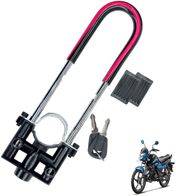 Generox Security Lock for Splendor ismart 110cc Heavy Duty Red and Black Splendor ismart 110cc U Lock(Black, Red)